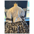 Beautiful Black and White Velvet Flocked Civil War Day Dress 42