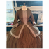 Beautiful Brown Reproduction Floral Civil War Dat Dress with Jacquard Ribbon 30