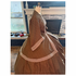 Beautiful Brown Reproduction Floral Civil War Dat Dress with Jacquard Ribbon 30