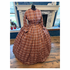 Beautiful Brown Tone Plaid Civil War Simple Day Dress Camp Dress 30