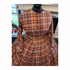 Beautiful Brown Tone Plaid Civil War Simple Day Dress Camp Dress 30