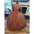 Beautiful Brown Tone Plaid Civil War Simple Day Dress Camp Dress 30