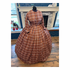 Beautiful Brown Tone Plaid Civil War Simple Day Dress Camp Dress 30