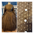 Beautiful Brown with Ivory Reproduction Floral Civil War Dress 56