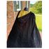 Black Patterned Velvet with Gold Jacquard/Brocade Lining