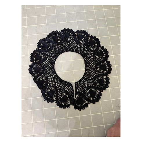 Black Pineapple Civil War Crochet Collar 143