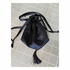 Black Satin Civil War Reticule Purse with Tassel