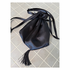 Black Satin Civil War Reticule Purse with Tassel