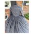 Black Tonal Vines Civil War Simple Day Dress or Mourning Gown 32