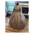 Classic Brown Stripe Simple Day or Camp Civil War Dress 38