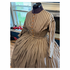 Classic Brown Stripe Simple Day or Camp Civil War Dress 38