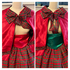 Classic Satin and Taffeta Christmas Plaid Taffeta Victorian Cape Set