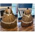 Cocoa Historical Print Civil War Better Day Dress with Venice Lace 38