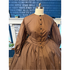 Cocoa reproduction Civil War Dress with Natural and Black 58