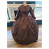 Dark Brown Floral Reproduction Civil War Dress 30