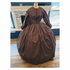 Dark Brown Floral Reproduction Civil War Dress 38