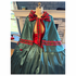 Dark green Satin Civil War Cape Set Victorian Dress