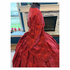Deep Red Tonal Vines Civil War Simple Day Dress or Camp Dress 48
