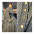 Dusty Blue with Antique White Reproduction Print Civil War Dress 24