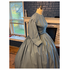Dusty Blue with Antique White Reproduction Print Civil War Dress 38