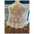 Fancy White Civil War Victorian Shawl SemiCircle 18