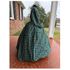 Green and Navy Plaid Civil War Simple Day Dress Camp Dress 30