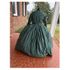 Green and Navy Plaid Civil War Simple Day Dress Camp Dress 30