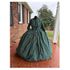 Green and Navy Plaid Civil War Simple Day Dress Camp Dress 34