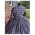 Green, White & Red Cotton Plaid Civil War Simple Day Dress 28