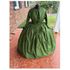 Green with Black Historical print Civil War Simple Day Dress Camp Dress 34