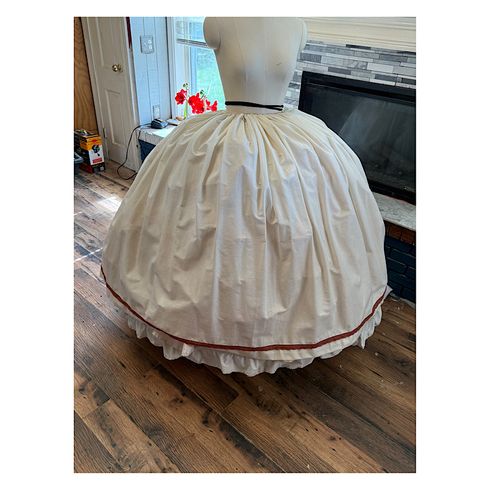 Ivory Cotton Over Petticoat with Cotton Crochet Lace