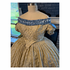 Ivory Embrodiered Taffeta w/Baby Blue Satin Accents**36