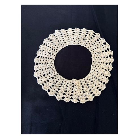 Ivory Shell Stitch Civil War Crochet Collar 150