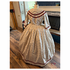 Ivory with Blues and Wine Civil War Better Day Dress 30