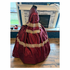 Maroon Taffeta wing Venice lace Civil War Better Day Dress 36