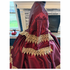 Maroon Taffeta wing Venice lace Civil War Better Day Dress 36