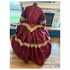 Maroon Taffeta wing Venice lace Civil War Better Day Dress 36