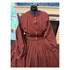 Maroon with Gold Stripe Summerweight Civil War Dress 50
