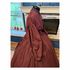 Maroon with Gold Stripe Summerweight Civil War Dress 50