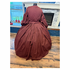 Maroon with Gold Stripe Summerweight Civil War Dress 52