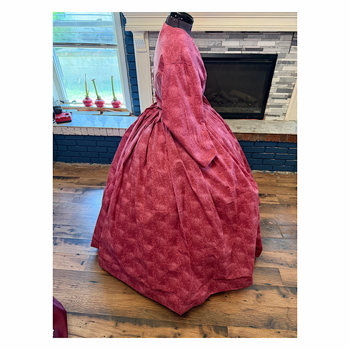 Mauvey Rose Civil War Simple Day Dress Camp Dress 38