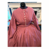 Mauvey Striped Summer weight Civil War Dress 38
