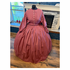 Mauvey Striped Summer weight Civil War Dress 58