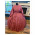 Mauvey Striped Summer weight Civil War Dress 58