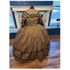 Mocha Brown Civil War Better Day Dress Black Braid 54