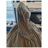 Navy Tan Stripe a touch of burgundy Civil War Dress 48