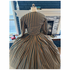 Navy Tan Stripe a touch of burgundy Civil War Dress 48