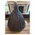 navy with antique white print civil war simple day dress or camp 54