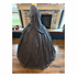 navy with antique white print civil war simple day dress or camp 50