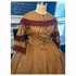 Old Gold Reproduction with Burgundy Civil War Dress 46